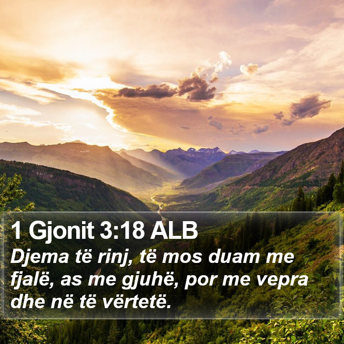 1 Gjonit 3:18 ALB Bible Study