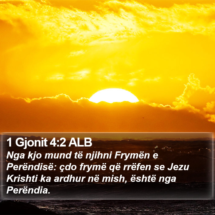 1 Gjonit 4:2 ALB Bible Study