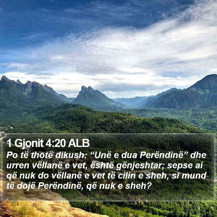 1 Gjonit 4:20 ALB Bible Study