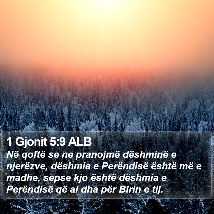 1 Gjonit 5:9 ALB Bible Study