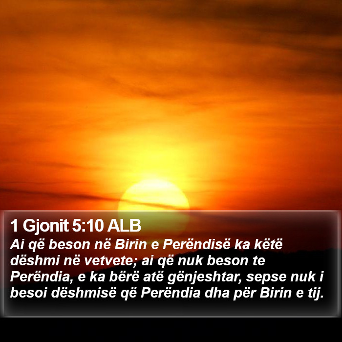 1 Gjonit 5:10 ALB Bible Study