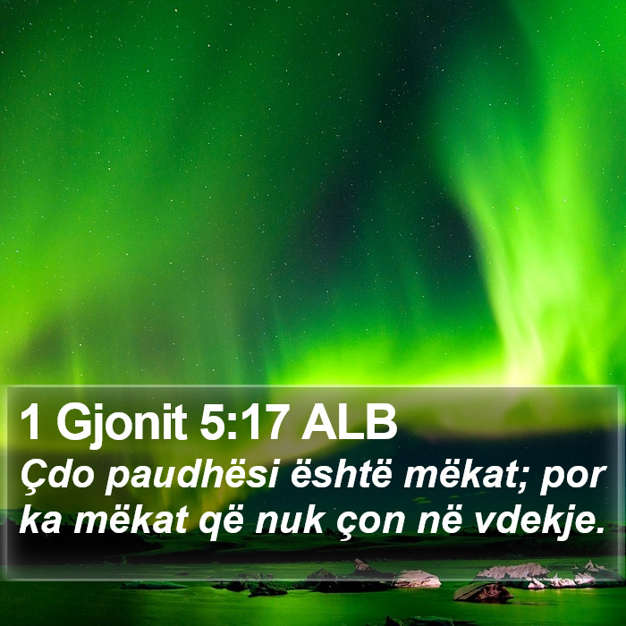 1 Gjonit 5:17 ALB Bible Study