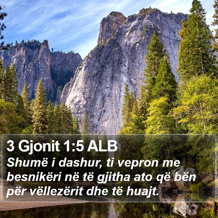 3 Gjonit 1:5 ALB Bible Study