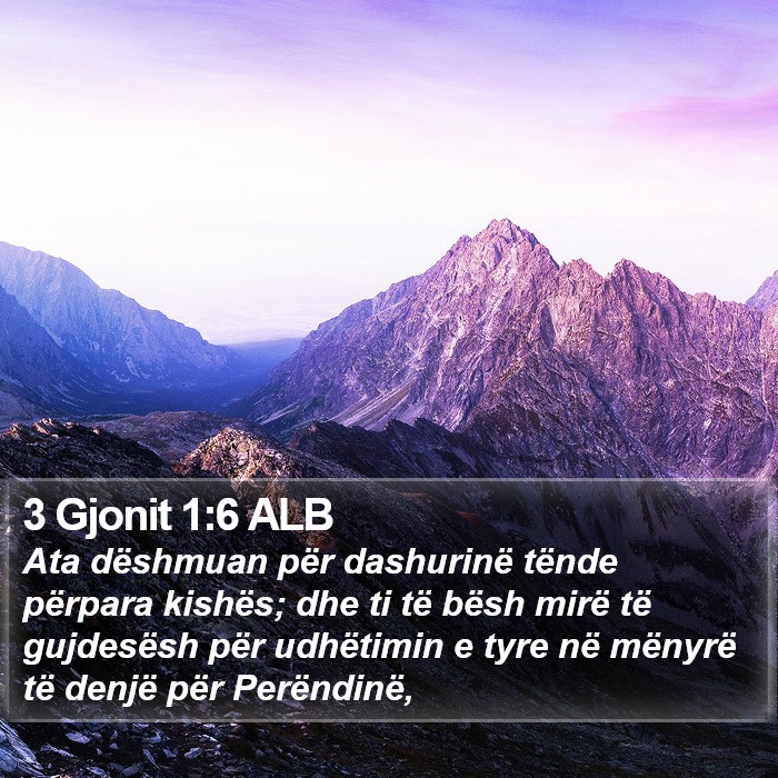 3 Gjonit 1:6 ALB Bible Study