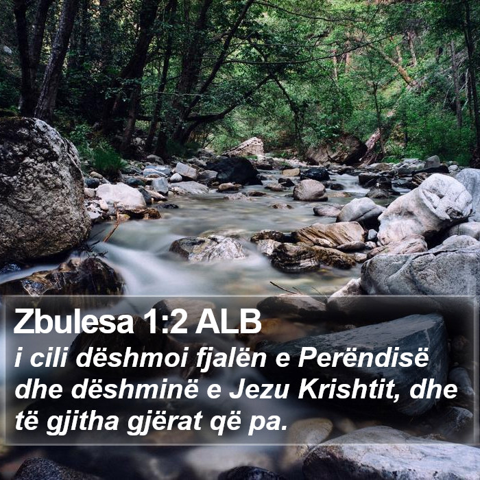 Zbulesa 1:2 ALB Bible Study