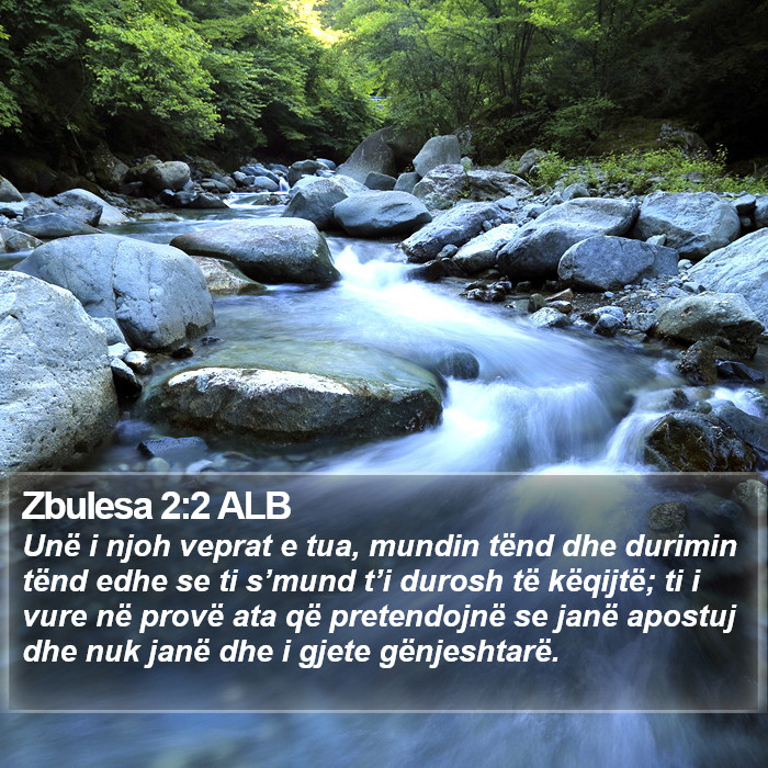 Zbulesa 2:2 ALB Bible Study