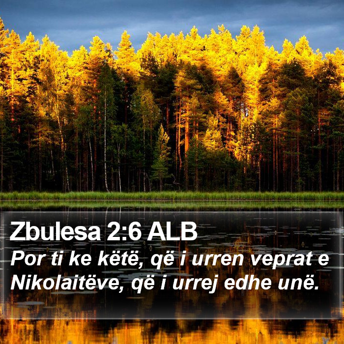 Zbulesa 2:6 ALB Bible Study