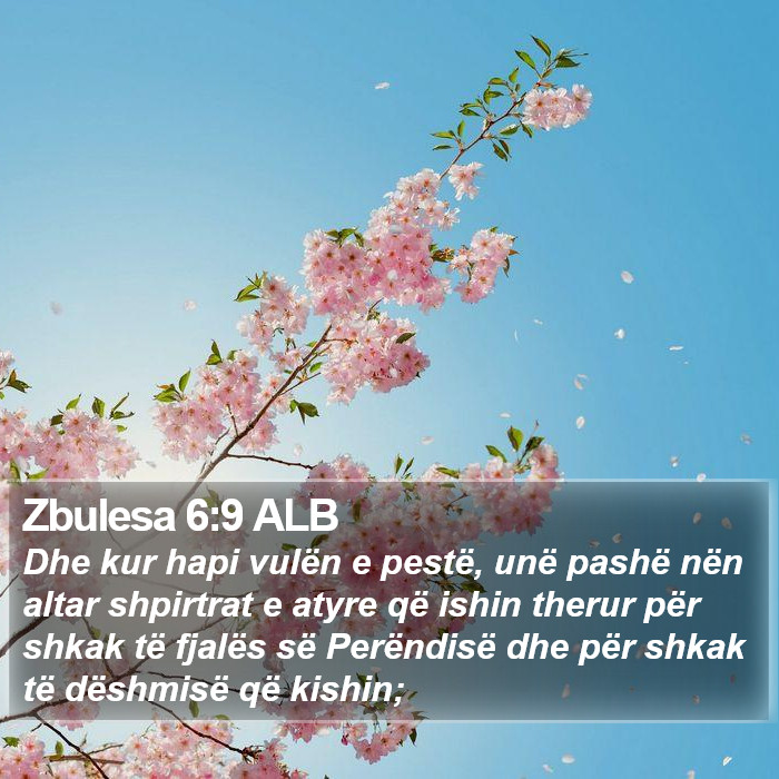Zbulesa 6:9 ALB Bible Study