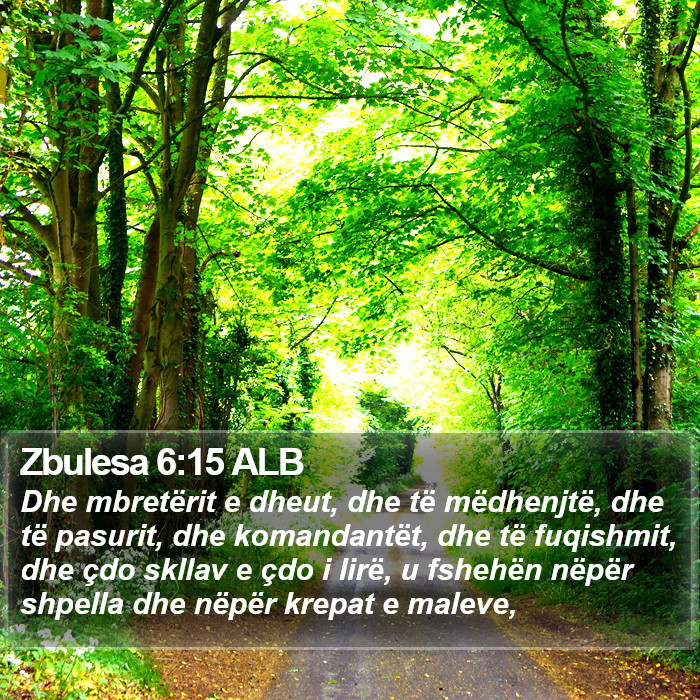 Zbulesa 6:15 ALB Bible Study