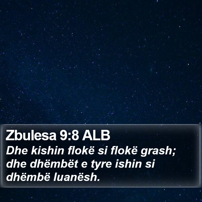 Zbulesa 9:8 ALB Bible Study