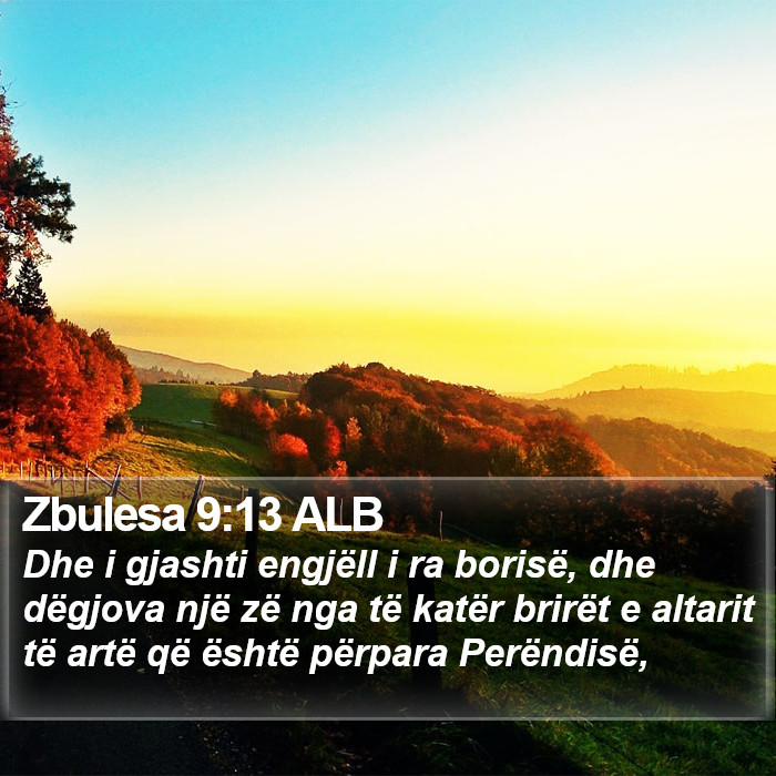 Zbulesa 9:13 ALB Bible Study