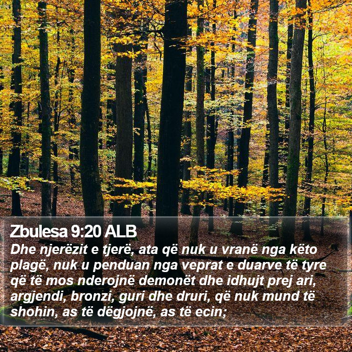 Zbulesa 9:20 ALB Bible Study