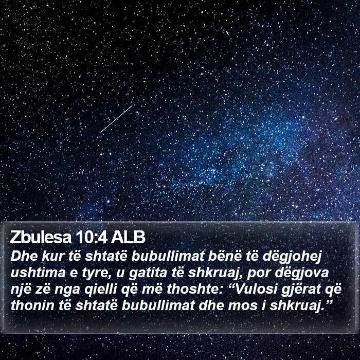 Zbulesa 10:4 ALB Bible Study