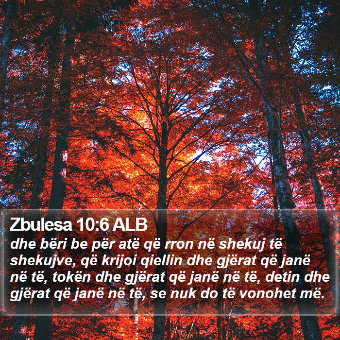 Zbulesa 10:6 ALB Bible Study