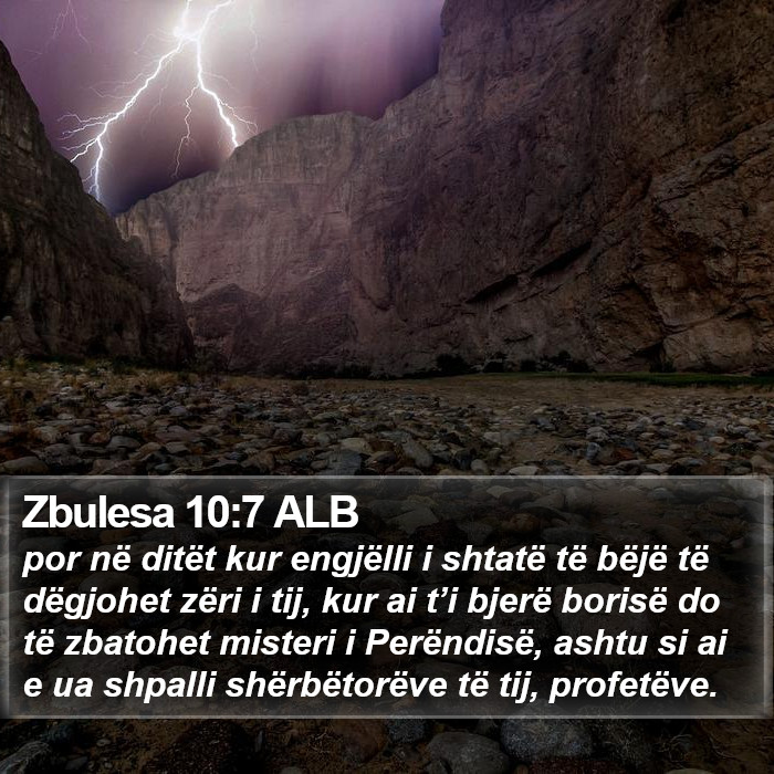 Zbulesa 10:7 ALB Bible Study