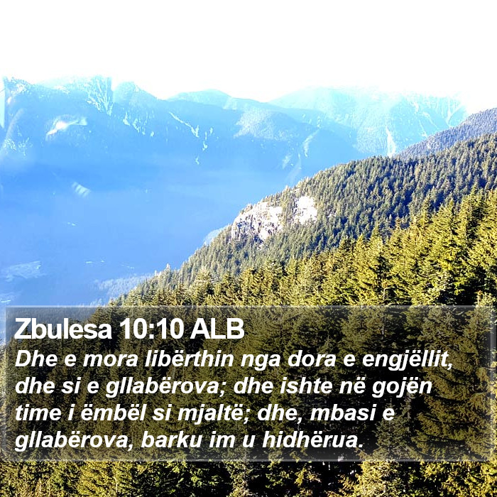 Zbulesa 10:10 ALB Bible Study