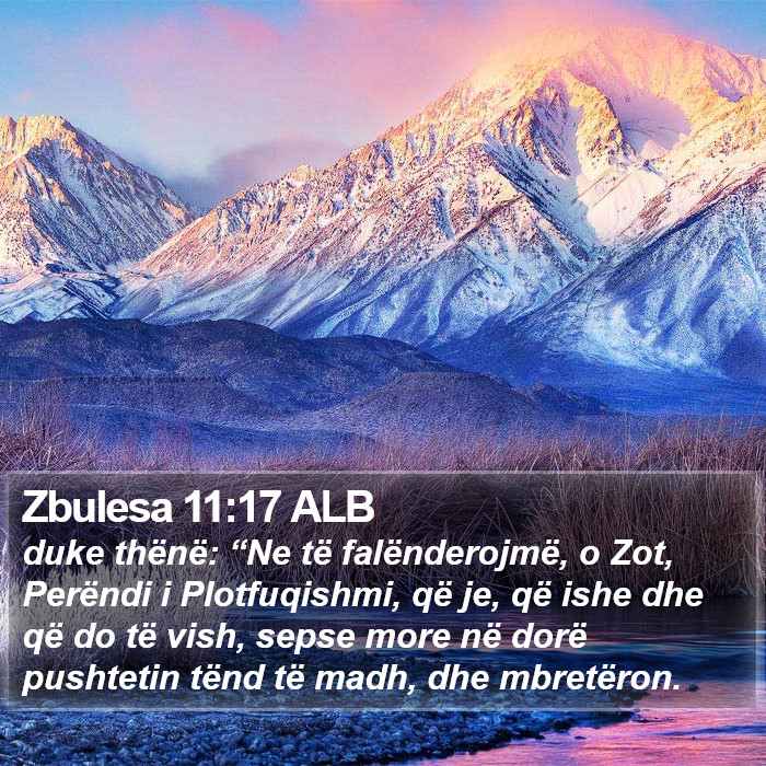 Zbulesa 11:17 ALB Bible Study