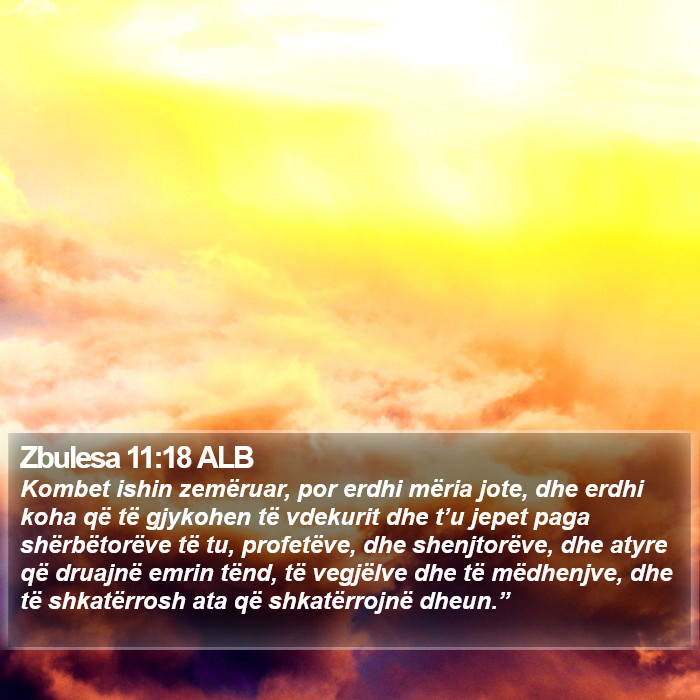 Zbulesa 11:18 ALB Bible Study