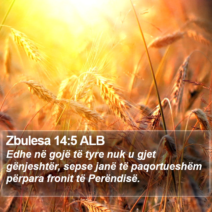 Zbulesa 14:5 ALB Bible Study