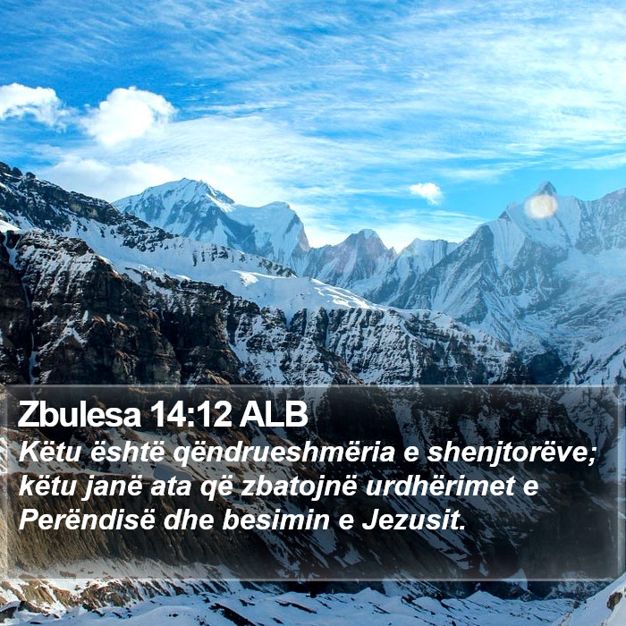 Zbulesa 14:12 ALB Bible Study