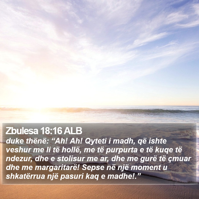 Zbulesa 18:16 ALB Bible Study