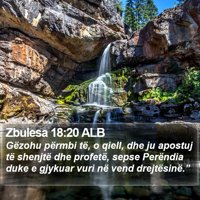 Zbulesa 18:20 ALB Bible Study