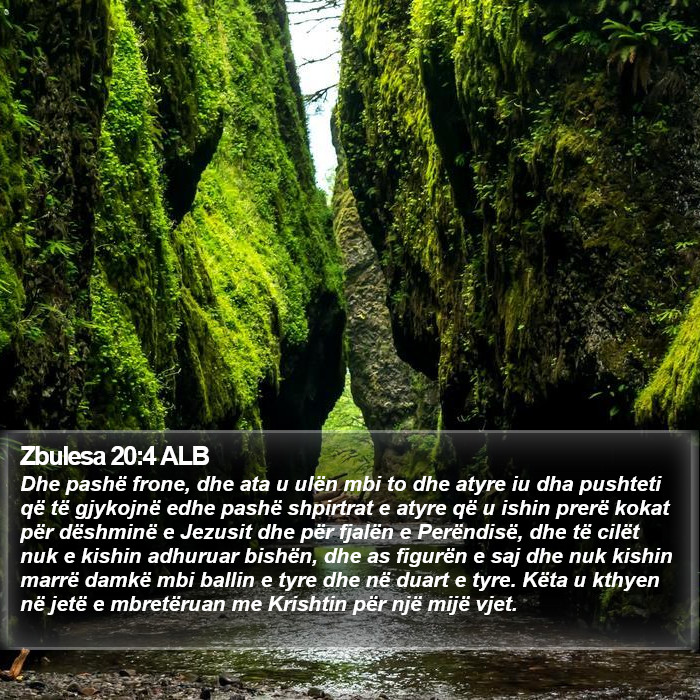 Zbulesa 20:4 ALB Bible Study