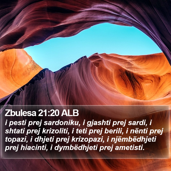 Zbulesa 21:20 ALB Bible Study