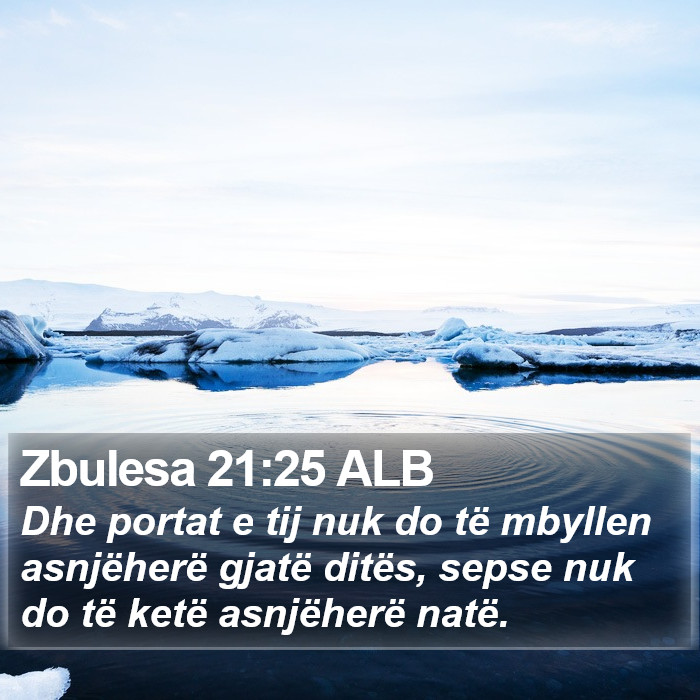 Zbulesa 21:25 ALB Bible Study
