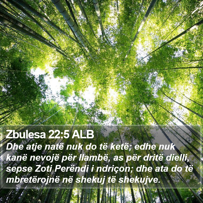 Zbulesa 22:5 ALB Bible Study