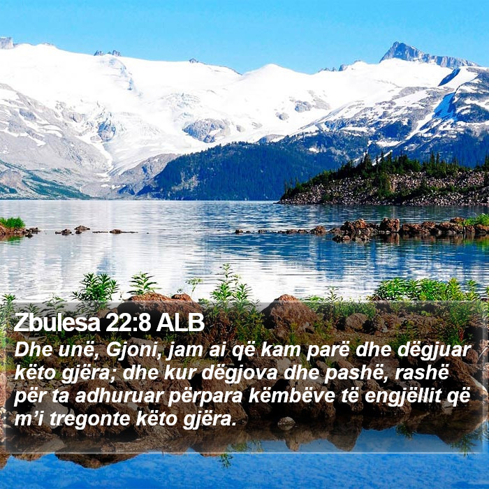 Zbulesa 22:8 ALB Bible Study